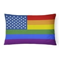 thumbnail image 1 of USA Gay Pride Canvas Fabric Decorative Pillow, 1 of 4