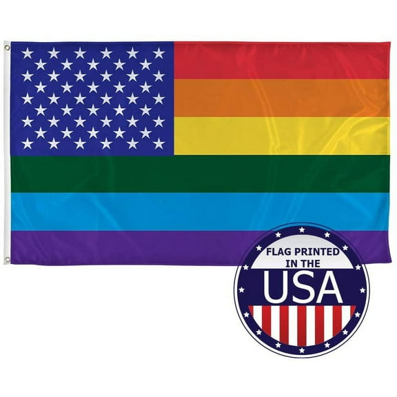 Vispronet 3ft x 5ft USA Gay Pride Flag, Durable American Pride Flag, Flag Only