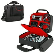 USA Gear Audio DJ Mixer Carrying Case Bag - Fits Behringer Xenyx 802 , 502 , Q802USB & More Red