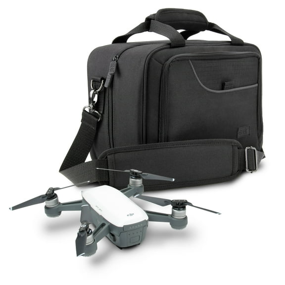 USA Gear Carrying Case Bag for DJI Spark Mini with Shoulder Strap and Accessory Pockets