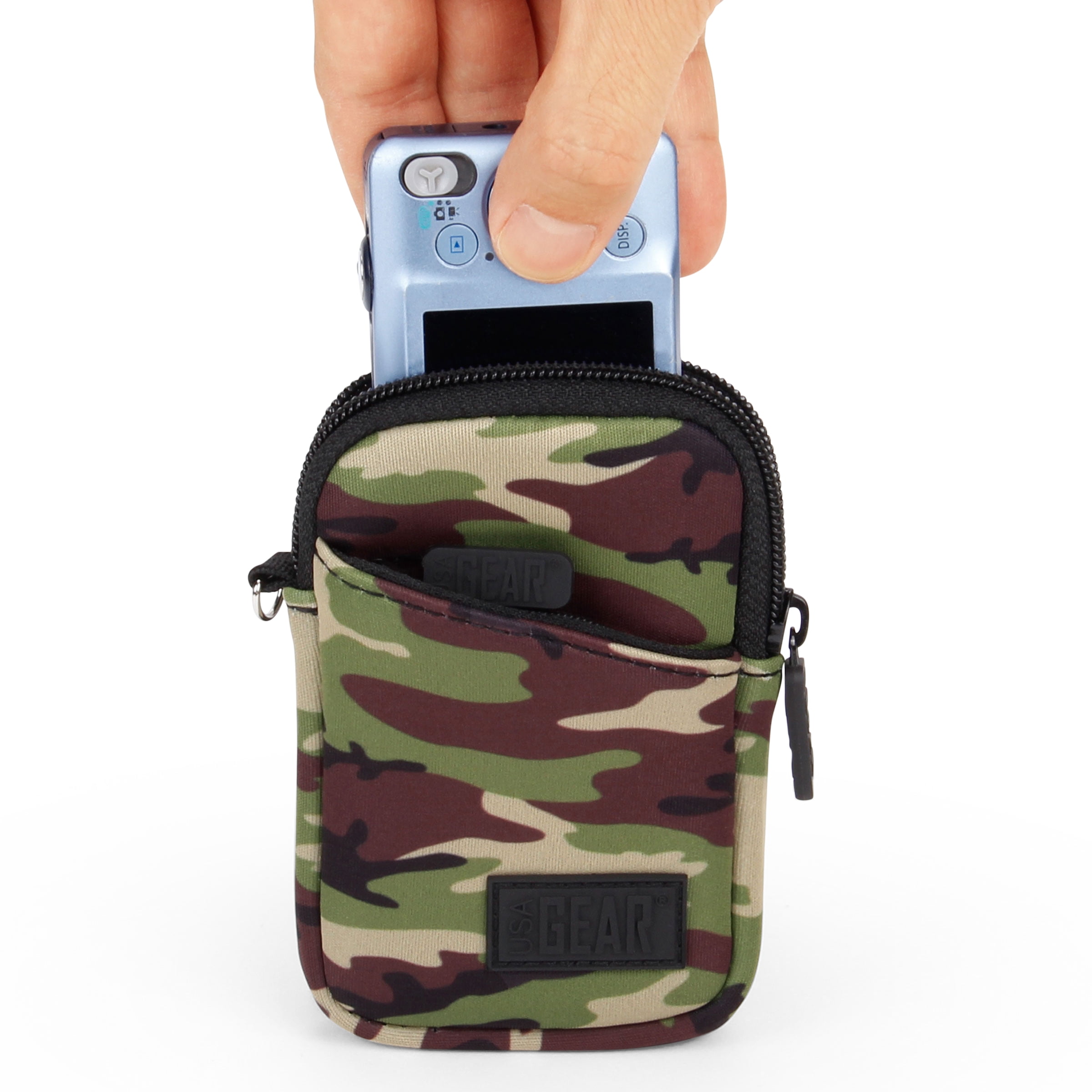 USA Gear Compact Camera Case Bag, Camo Green