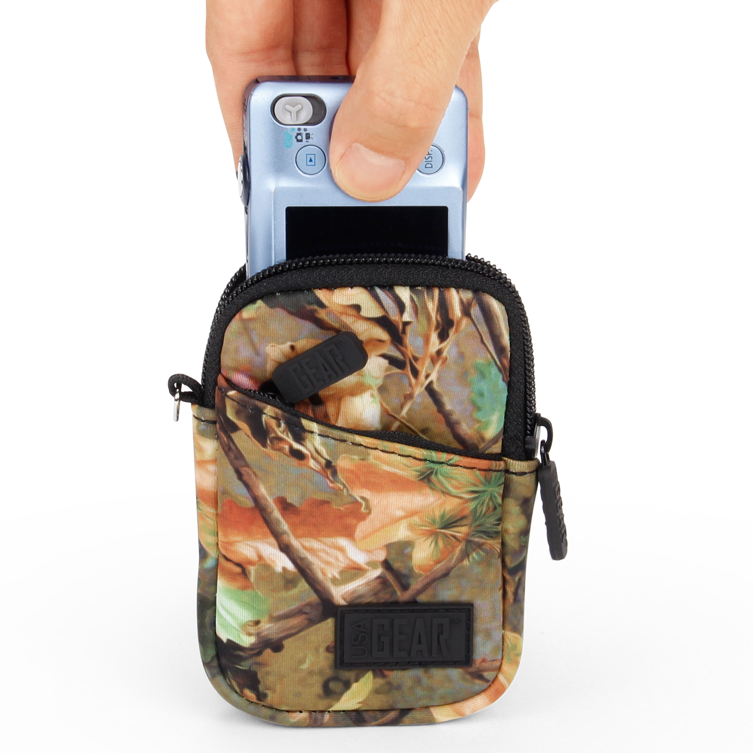 USA Gear Compact Camera Case Bag, Camo Woods