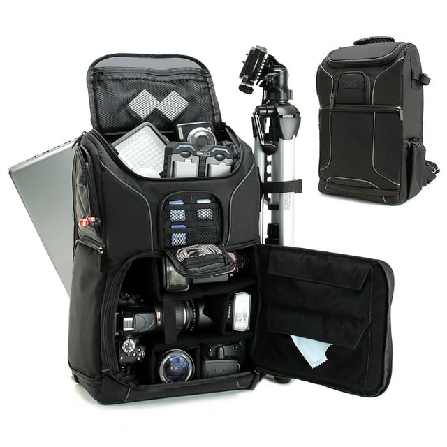USA Gear Digital SLR Camera Backpack with Laptop Compartment , Rain Cover , Lens Storage for DSLR