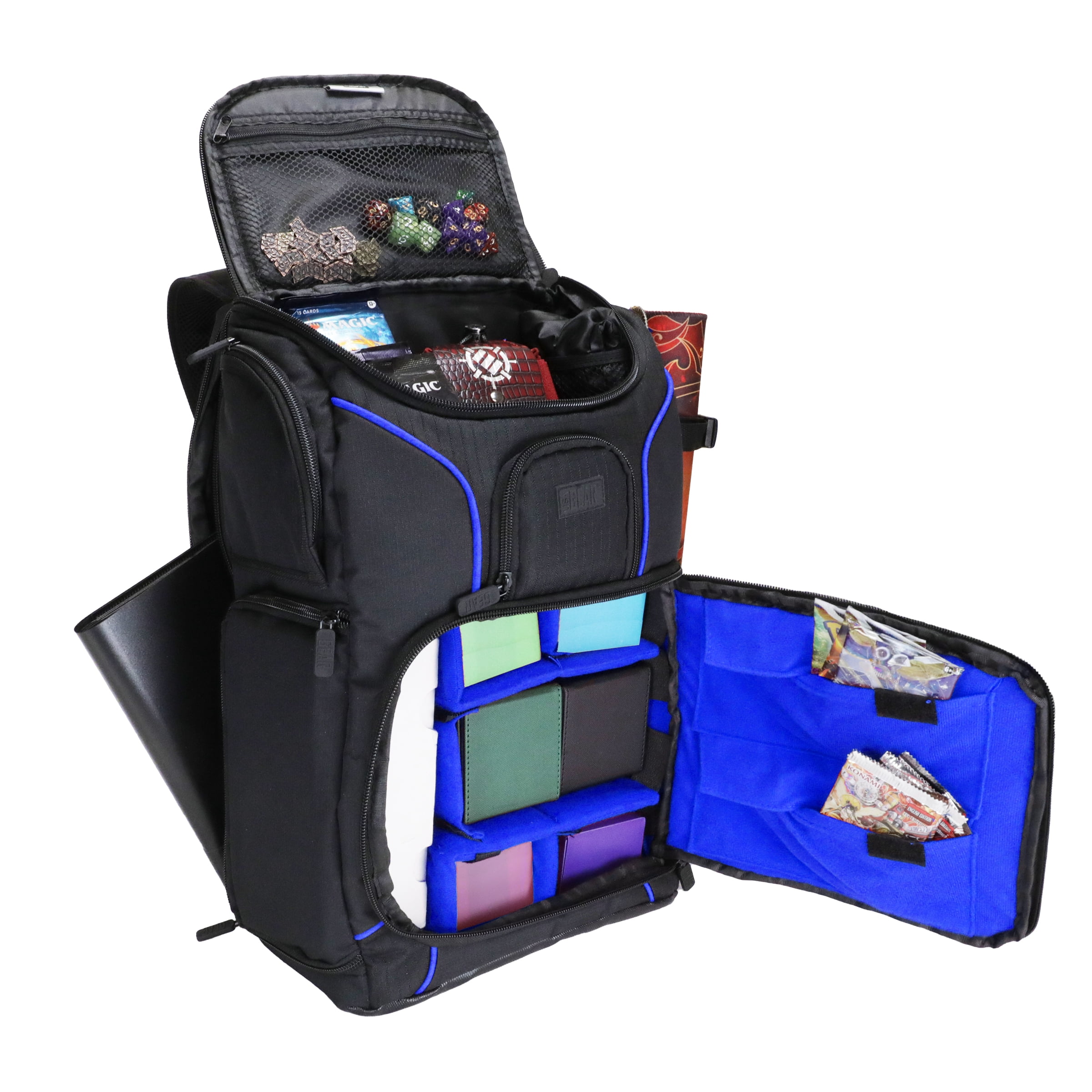USA Gear MTG Backpack Compatible with Magic the Gathering, Playmat, Customizable Interior (Orange)