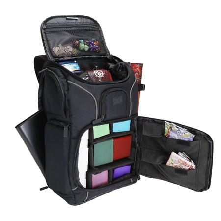 USA Gear MTG Backpack Compatible with Magic the Gathering, Playmat, Customizable Interior (Orange)