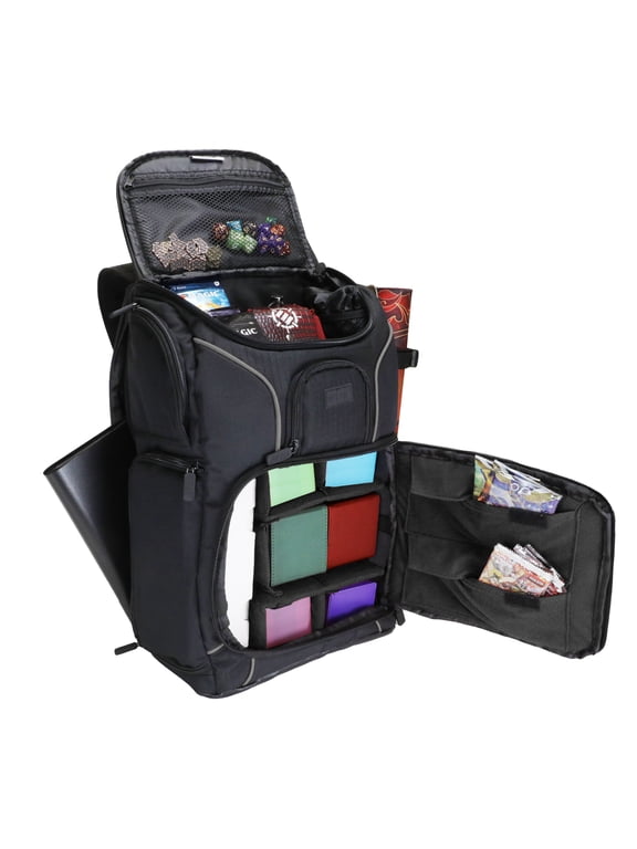 MTG Backpack Compatible with Magic the Gathering, Playmat, Customizable Interior (Orange)