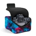 thumbnail image 1 of USA Gear Neoprene Camera Sleeve (Large) for Mid-Size SLRs with Zipper Pocket & Belt Loop (Galaxy), 1 of 9