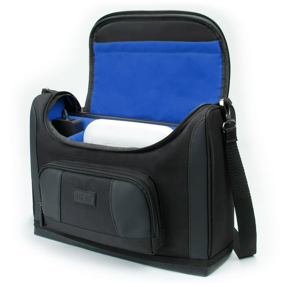 USA Gear Portable Photo Printer Bag Compatible with Canon Selphy CP1500, Water Resistant (Blue)