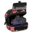 thumbnail image 1 of USA Gear Quick Access DSLR Hard Shell Camera Case (Floral) with Molded EVA Protection, Padded Interior, Holster Belt Loop and Rubber Coated Handle - Works W/ Nikon, Canon, Pentax, Olympus and More, 1 of 9