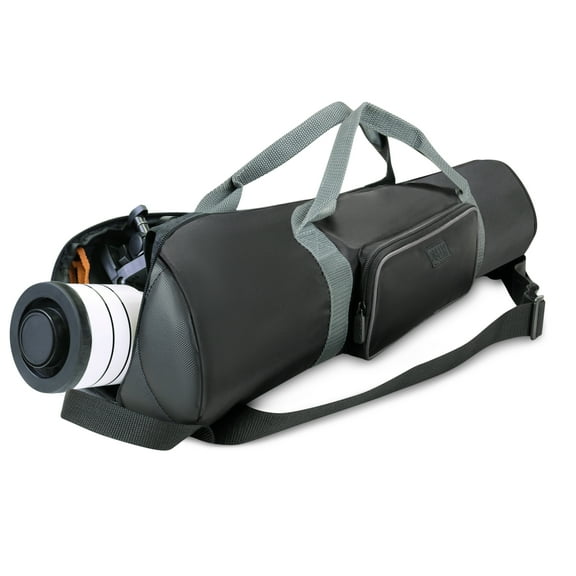 USA Gear Refractor Telescope Case, Holds 21 to 25 Inch Telescopes, Adjustable Extension - Black
