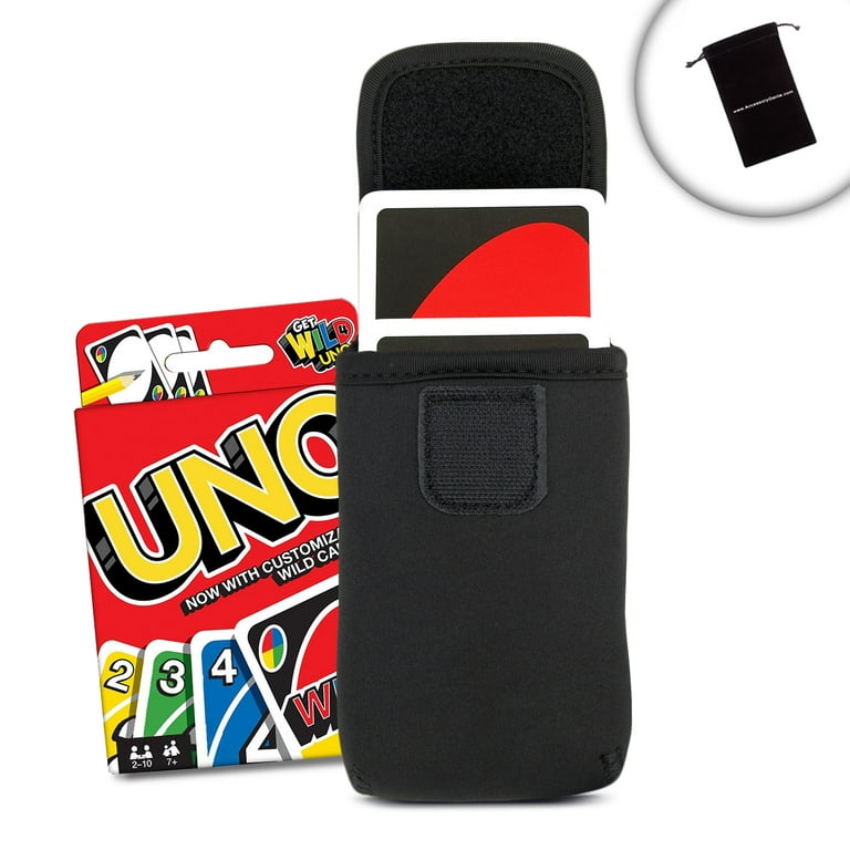 USA Gear Travel Carry Case for Uno Card Game with Belt Loop , Carabiner Clip , & Scratch-Resistant Interior - Perfect for on The Go Gaming