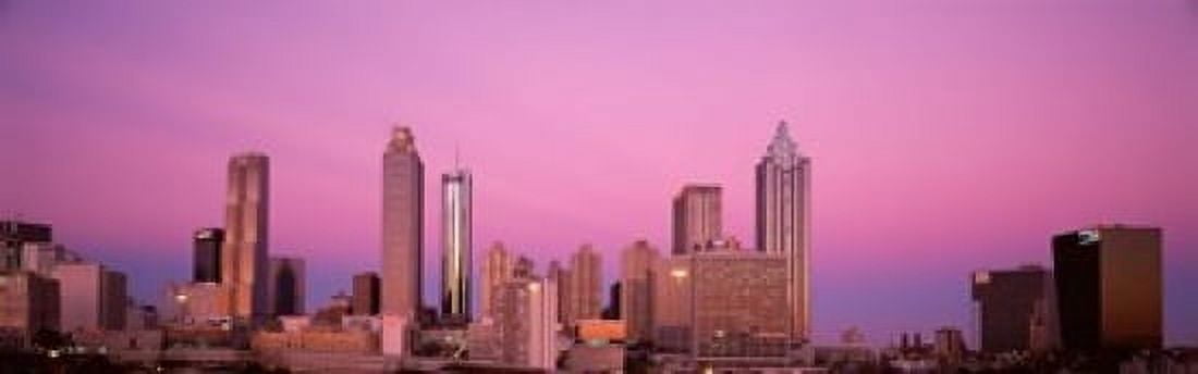 USA Georgia Atlanta Panoramic view of the city at dawn Canvas Art - Panoramic Images (18 x 6)