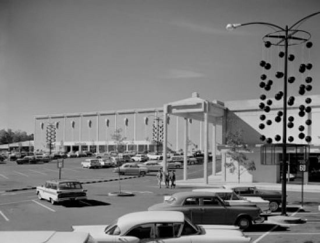USA Georgia Atlanta Parking in front of shopping mall Canvas Art - (18 x 24)