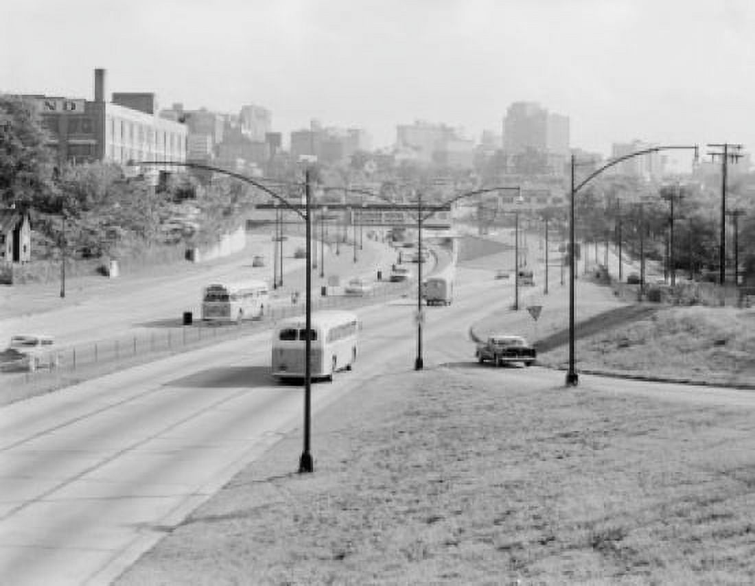 USA Georgia Atlanta Street traffic Canvas Art - (24 x 36)
