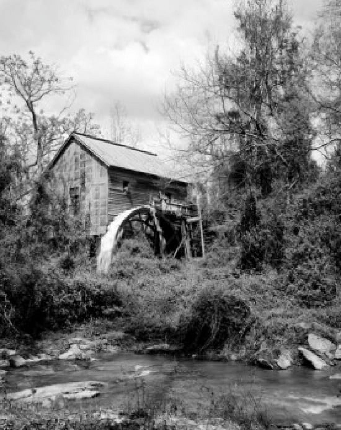 USA Georgia old mill and waterwheel Canvas Art - (24 x 36)