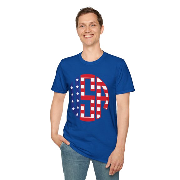 USA, Gildan Unisex Softstyle T-Shirt, 4th Of July Graphic Tee, S-3XL