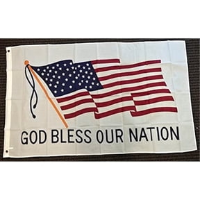 USA God Bless Our Nation Polyester 3x5 Foot Flag US American Outdoor Banner Ft