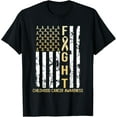 thumbnail image 1 of USA Gold Flag Childhood Cancer Awareness Month September T-Shirt, 1 of 3