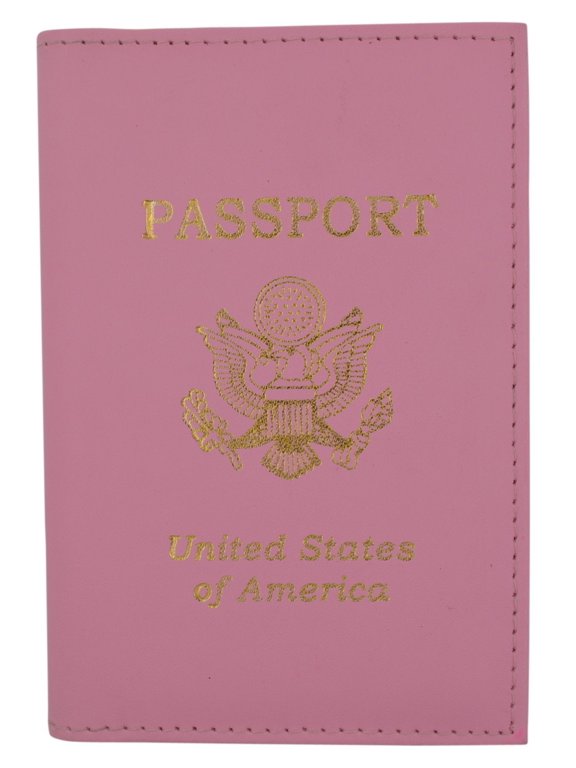 USA Gold Logo Travel Passport Card Holder Case Protector Cover Wallet 351 PU USA (C)