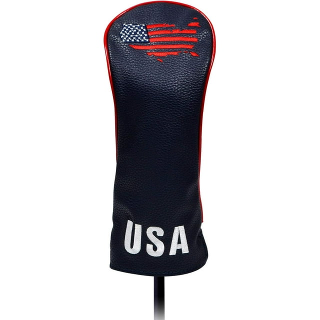 USA Golf Head Covers for Driver & Fairway Woods - Premium Leather