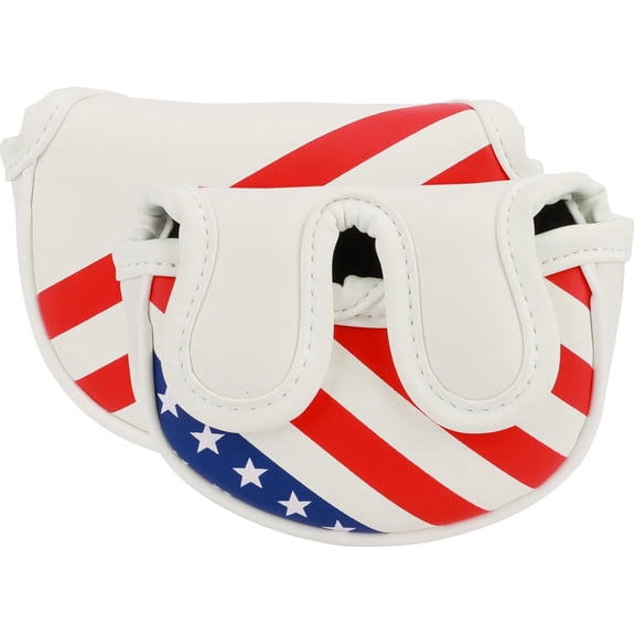 USA Golf Mallet Putter Cover Headcover Stars and Stripes Mallet Big Putter Headcover Magnetic Closure