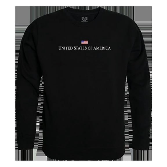 USA Graphic Crewneck Sweatshirt, Black - Extra Large