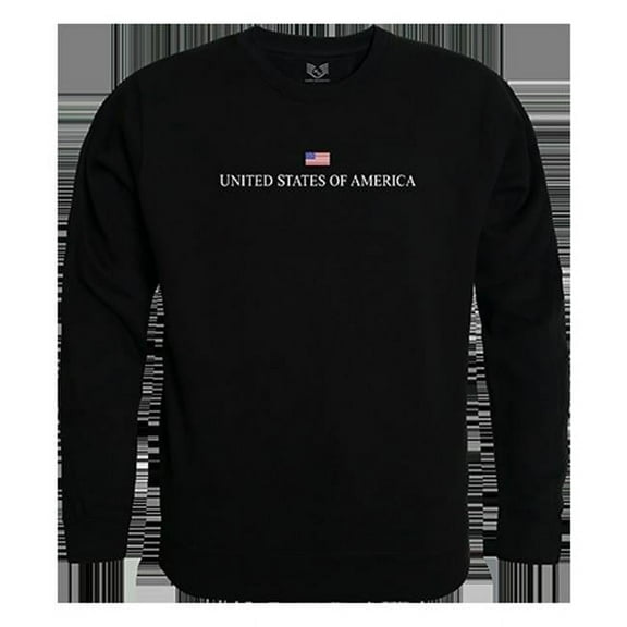 USA Graphic Crewneck Sweatshirt, Black - Large
