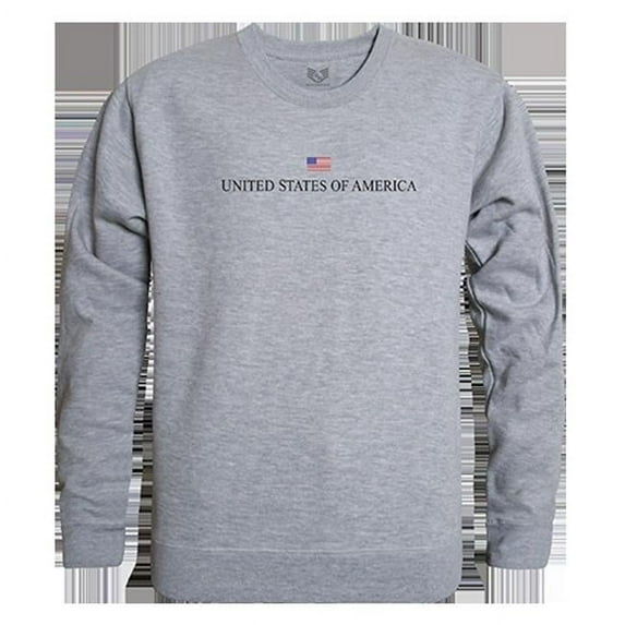 USA Graphic Crewneck Sweatshirt, Heather Grey - 2XL