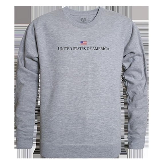 USA Graphic Crewneck Sweatshirt, Heather Grey - Extra Large