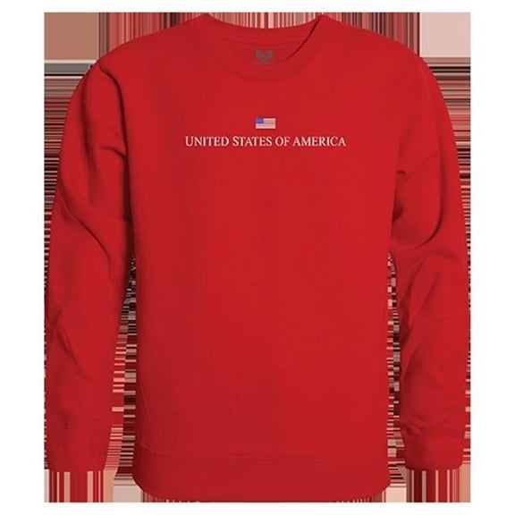 USA Graphic Crewneck Sweatshirt, Red - Medium