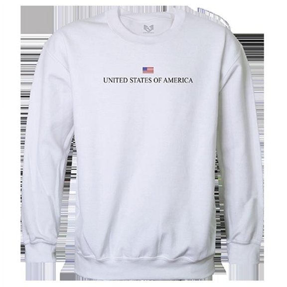 USA Graphic Crewneck Sweatshirt, White - Extra Large