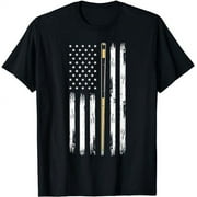 USA Graphic Pool Billard Snooker Billard Cue 8-Ball Chalk T-Shirt