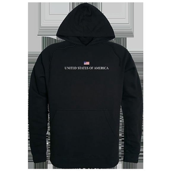 USA Graphic Pullover Sweatshirt, Black - Extra Large