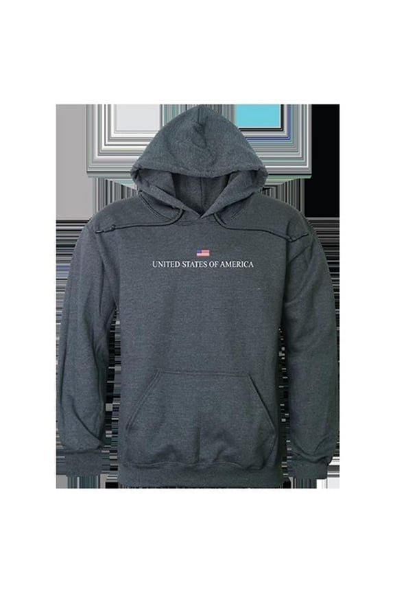 USA Graphic Pullover Sweatshirt, Heather Charcoal - Extra Large