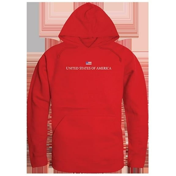 USA Graphic Pullover Sweatshirt, Red - Medium