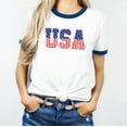 thumbnail image 1 of USA Graphic Ringer Tee, 1 of 2