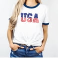 thumbnail image 1 of USA Graphic Ringer Tee, 1 of 3