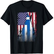 USA Greece Flag Distressed Greek Pride T-Shirt