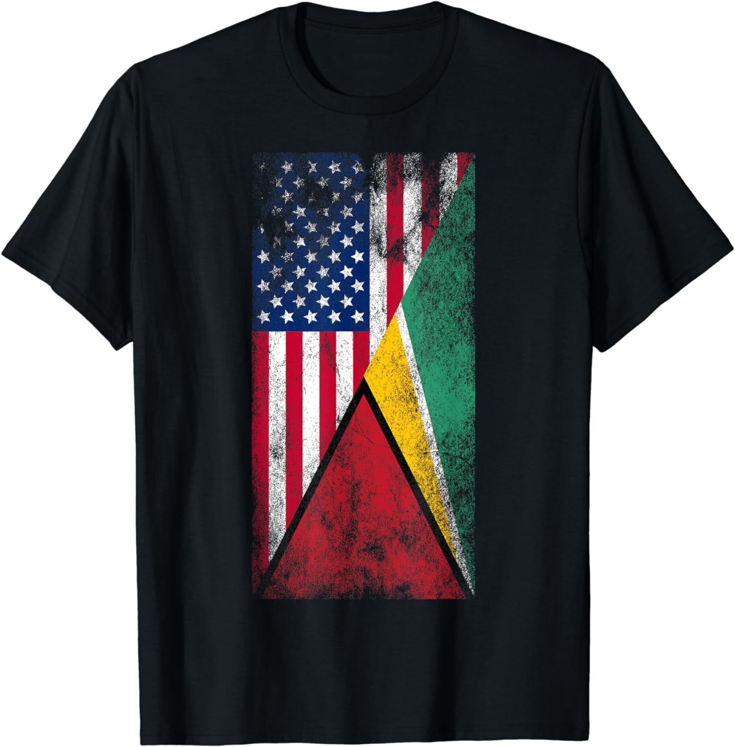 USA Guyana Flags - United States of America, Guyanese T-Shirt - Walmart.com