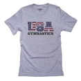 thumbnail image 1 of USA Gymnastics - Olympic Games - Rio - Flag Men's Grey T-Shirt, 1 of 2