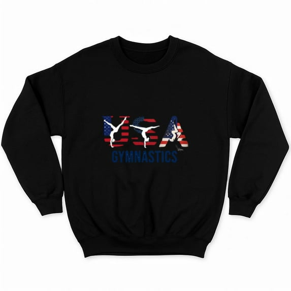 USA Gymnastics Retro Athletic Artistic Graphic Pullover Style Sweatshirt, up to size 5XL