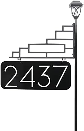USA Handcrafted Extra Large Contemporary Reflective 911 Yard Address ...