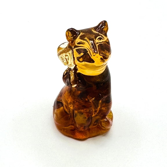 USA Handmade Amber Cat Figurine Statue Souvenir Gift Unique Amber Gift Home Decor KIZIMA