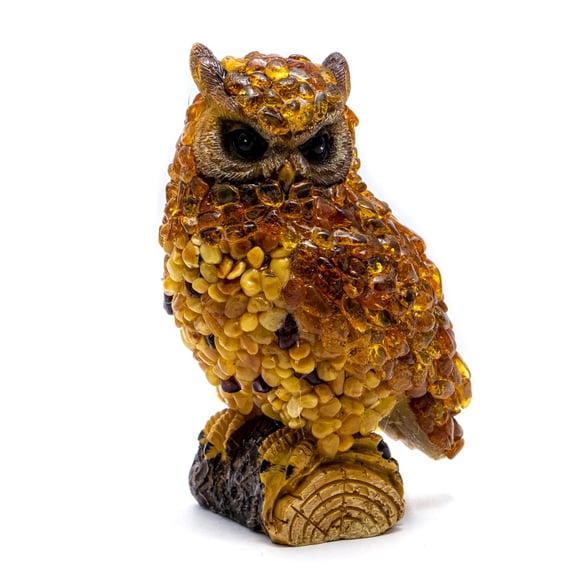 USA Handmade Figurine Owl Baltic Amber KIZIMA