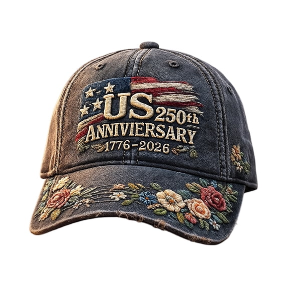 USA Hat for Men 250th Anniversary Distressed Cap 1776-2026 4th of July American Flag Cap Adjustable Unisex Patriotic Gift for Patriots,A