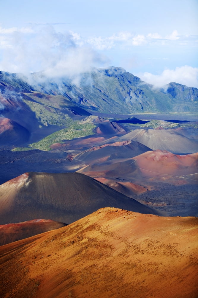 USA Hawaii Haleakala Crater Maui Volcanic landscape of Haleakala National Park Canvas Art - Ron Dahlquist Design Pics (24 x 36)