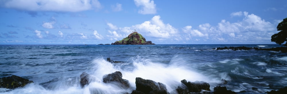 USA Hawaii Maui View Of Alau Islet From Hana Shore Hana Canvas Art - Carl Shaneff Design Pics (36 x 12)