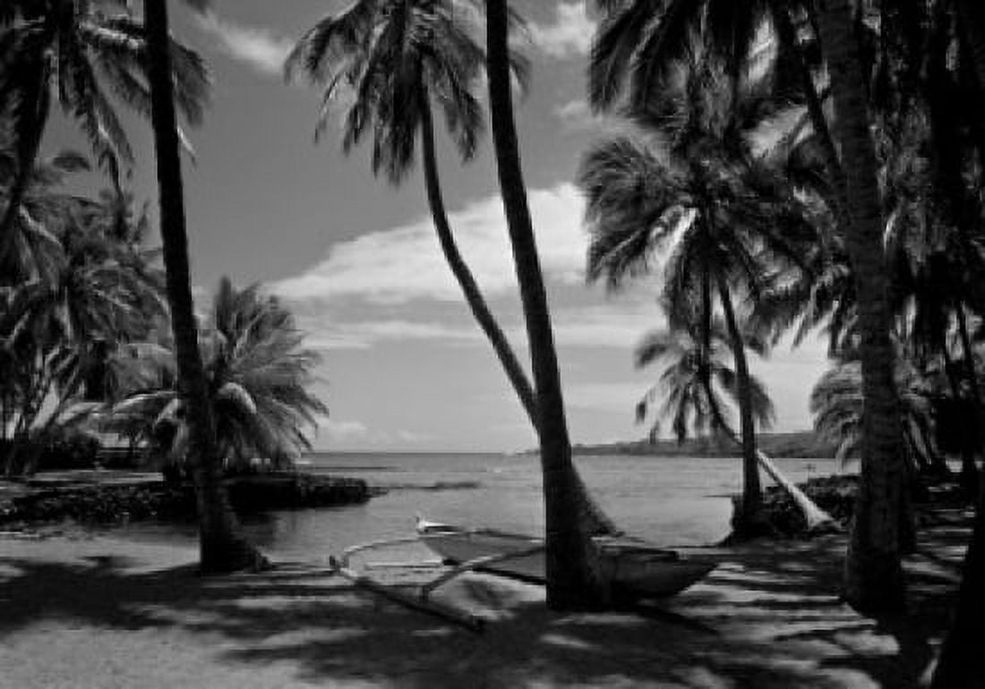 USA Hawaii outrigger on beach Canvas Art - (24 x 36)