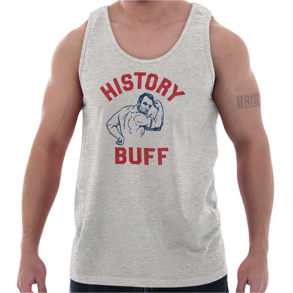 USA History Buff Abe Lincoln Joke Tank Top T Shirts Men Women Brisco Brands M