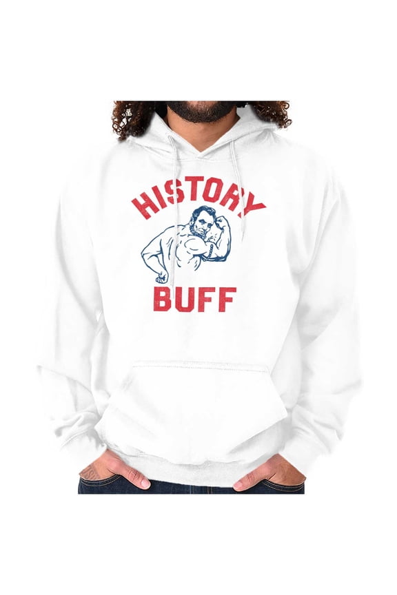 USA History Buff Abe Lincoln Joke Unisex Plus Fleece Graphic Hoodie Brisco Brands 2X